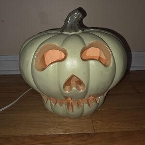 Ceramic Pumpkin Halloween Light